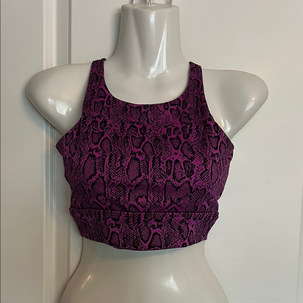 BuffBunny Purple and Black Strappy Sports Bra